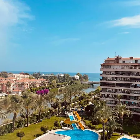River Side Mountain, River And Sea Together Alanya